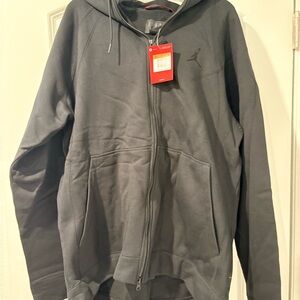 Jordan Men's Black Zip-Up Sweater